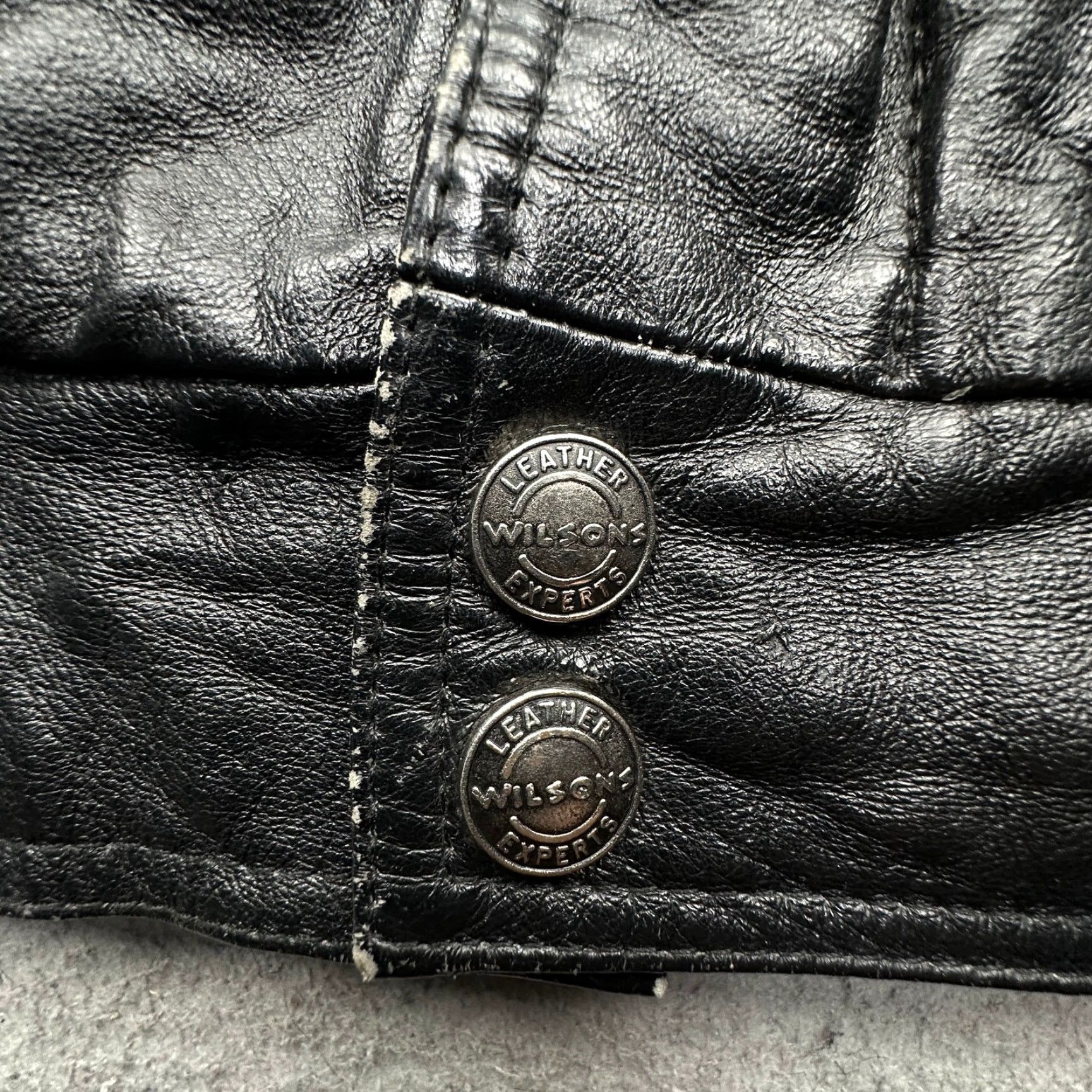 Vintage VINTAGE Wilsons Leather Bomber Jacket Mens XL Black Full Zip Lined Size US XL / EU 56 / 4 - 7 Thumbnail