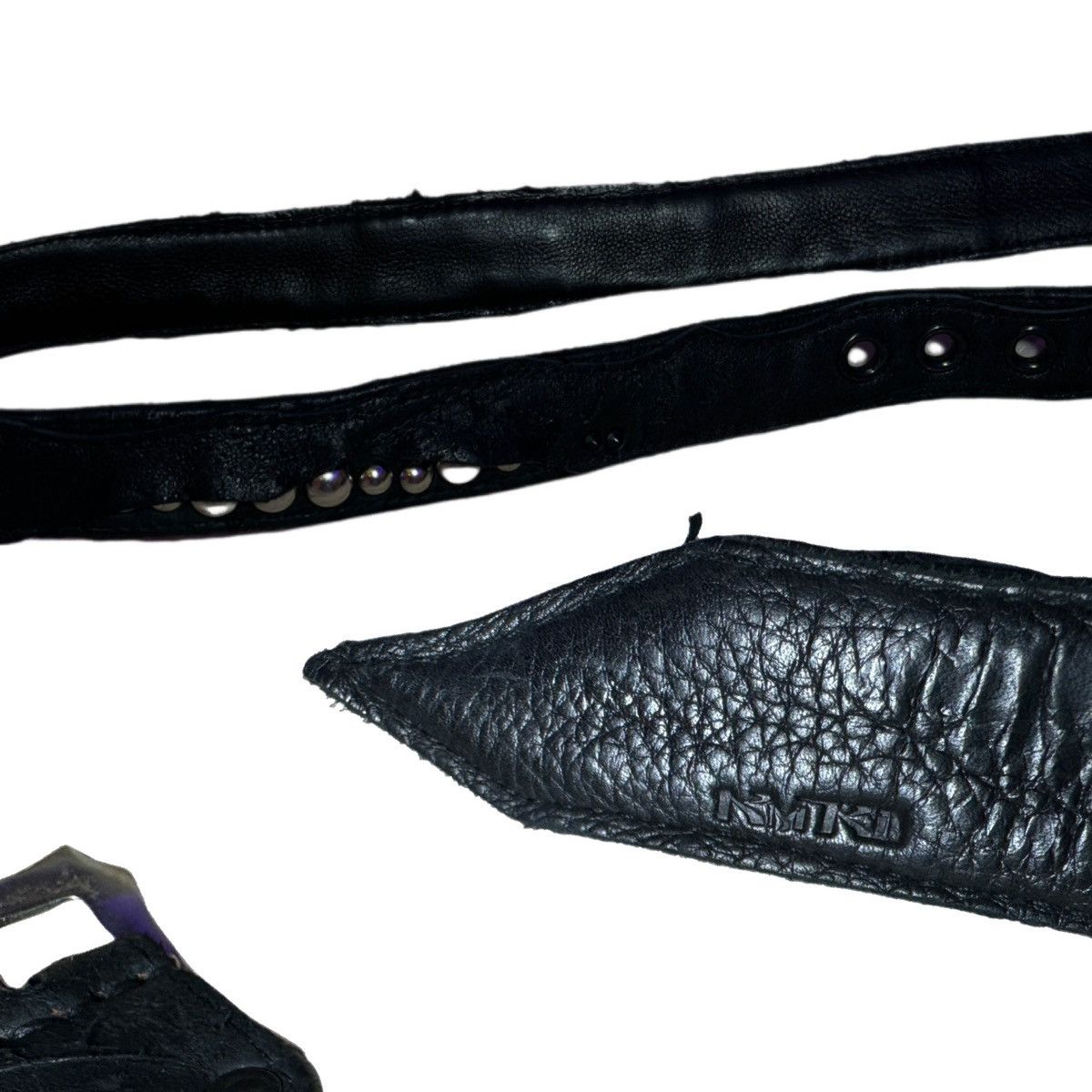 KMRii Calfskin Studded Patchwork Belt Size 32 - 4 Thumbnail