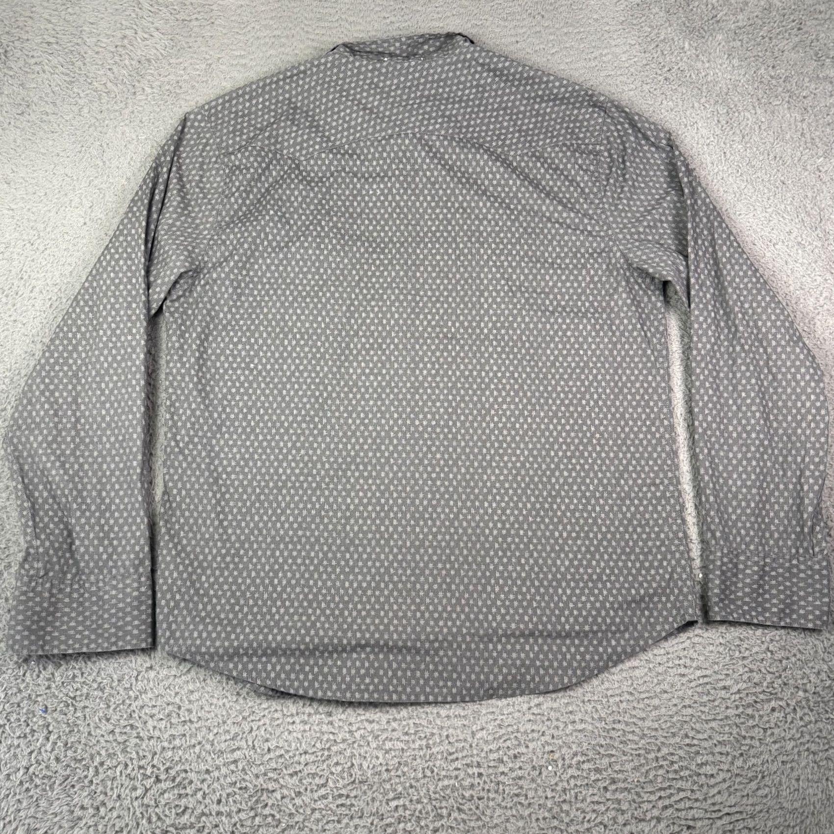 Levi's Levi'S Shirt Mens XL Gray Pearl Snap Western Sawtooth Pockets Patterned Work - Long Sleeve Casual Workwear Size US XL / EU 56 / 4 - 5 Thumbnail