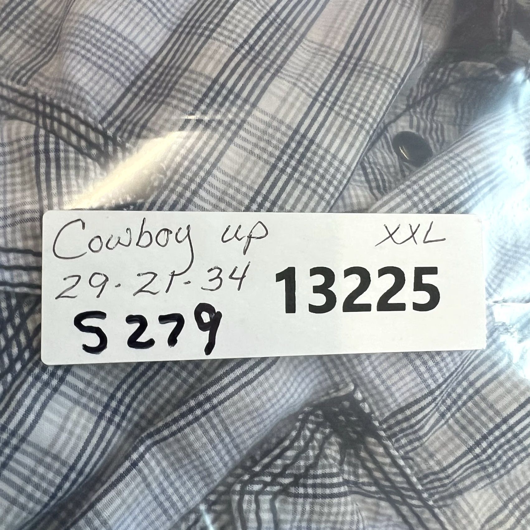 Vintage Cowboy Up Shirt Western Plaid Pearl-Snap Classic Fit Mens 2XL Blue Size US XXL / EU 58 / 5 - 8 Thumbnail