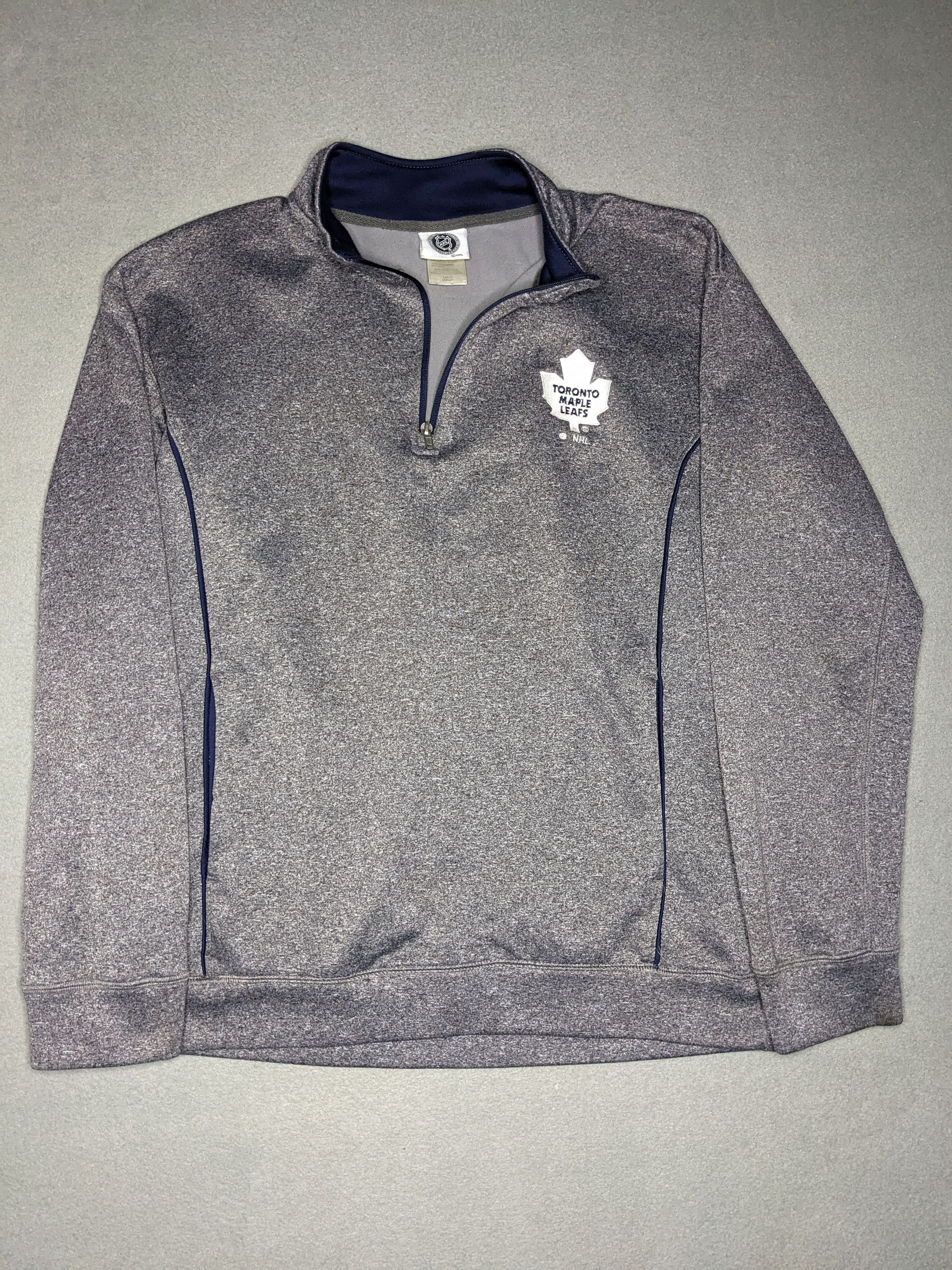 NHL VINTAGE Toronto Maple Leafs 1/4 Zip Sweatshirt Large Y2K NHL Size US L / EU 52-54 / 3 - 1 Thumbnail