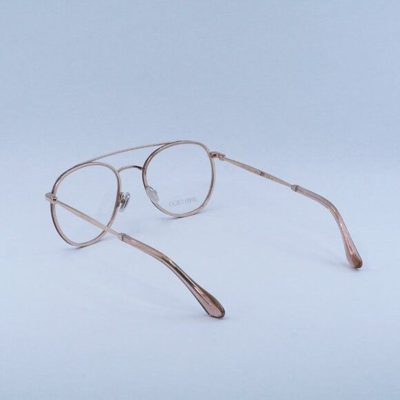 Jimmy Choo Jimmy Choo JC230 0EYR 00 Eyeglasses Gold Pink 51mm Round Size ONE SIZE - 4 Thumbnail
