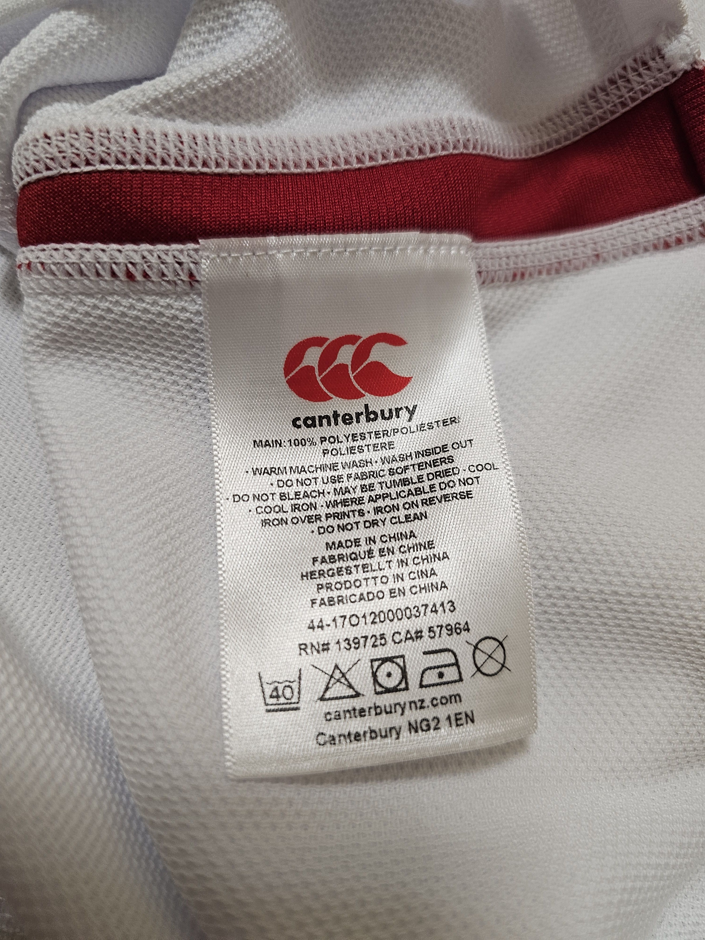 Canterbury of New Zealand ENGLAND RUGBY SHIRT 2019 RUGBY JERSEY WORLD CUP 2019 Size US M / EU 48-50 / 2 - 8 Thumbnail