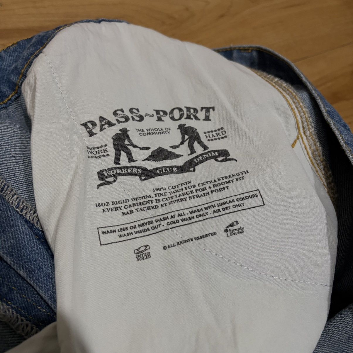 Passport PASSPORT WORKERS CLUB JEANS WASHED LIGHT INDIGO Size US 34 / EU 50 - 8 Thumbnail