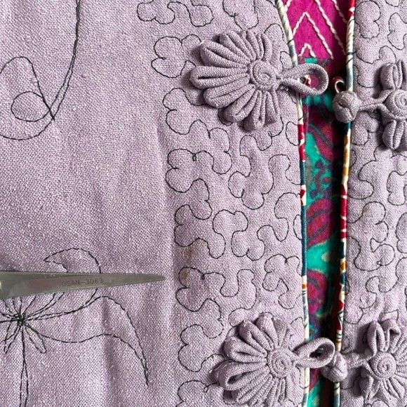 Vintage Vintage Chinese Floral Quilted Silk Vest - Reversible! Size S / US 4 / IT 40 - 12 Thumbnail