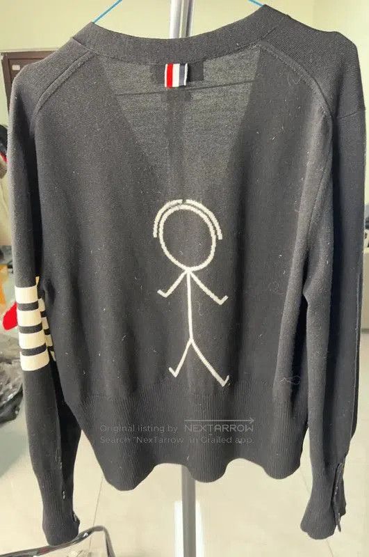 Thom Browne Thom Browne Black Wool Cardigan for Women . Size S / US 4 / IT 40 - 2 Thumbnail