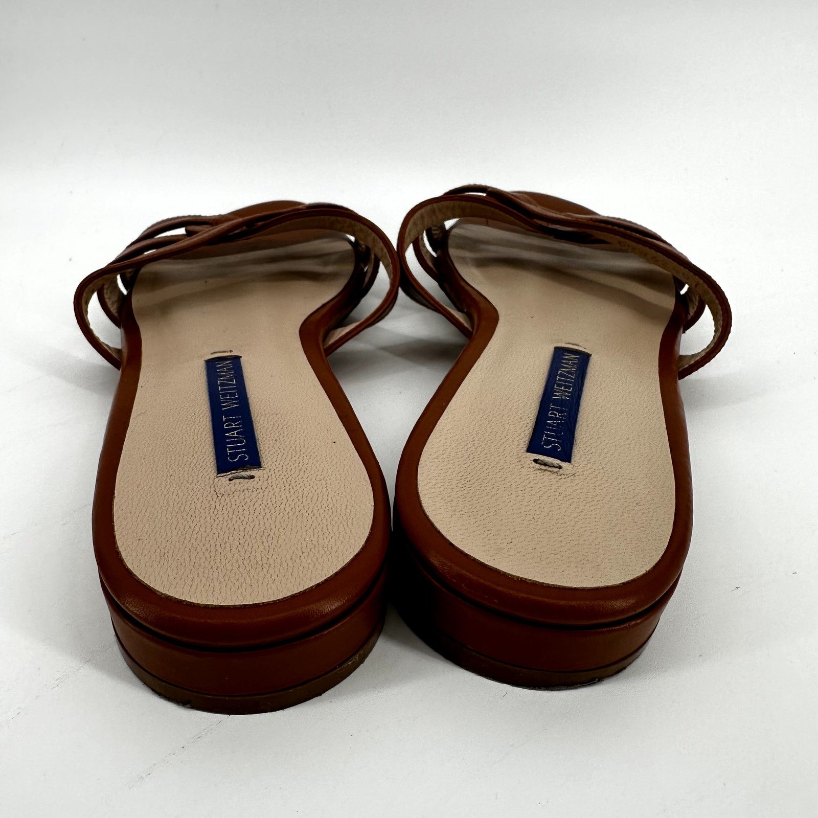 Stuart Weitzman Stuart Weitzman Cami Leather Sandals Vamp Straps Brown 7.5 Size US 7.5 / IT 37.5 - 7 Thumbnail