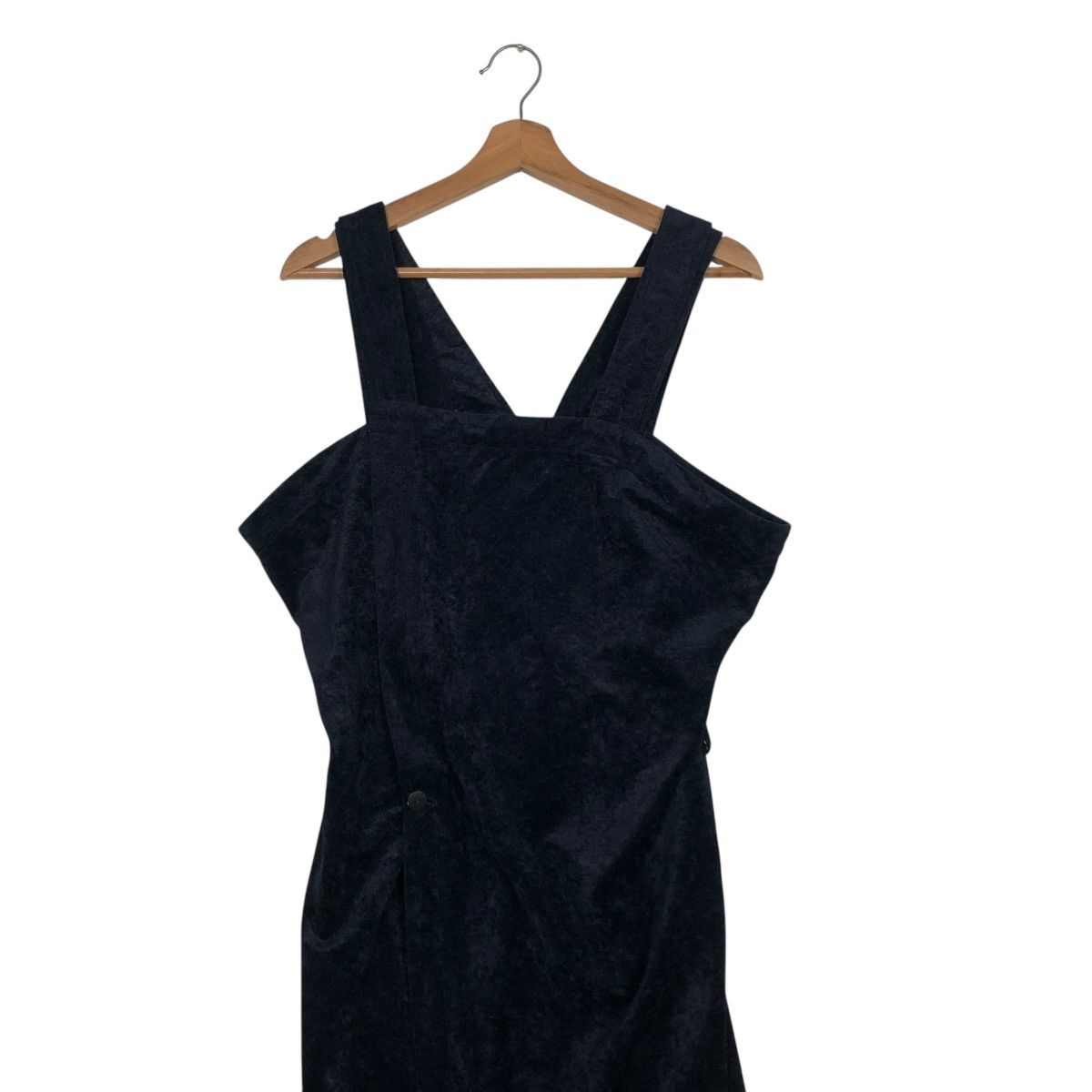 Comme des Garcons 🔥VINTAGE COMME DES GARCONS MIDI DRESS VELVET RICH BLACK Size M / US 6-8 / IT 42-44 - 12 Thumbnail