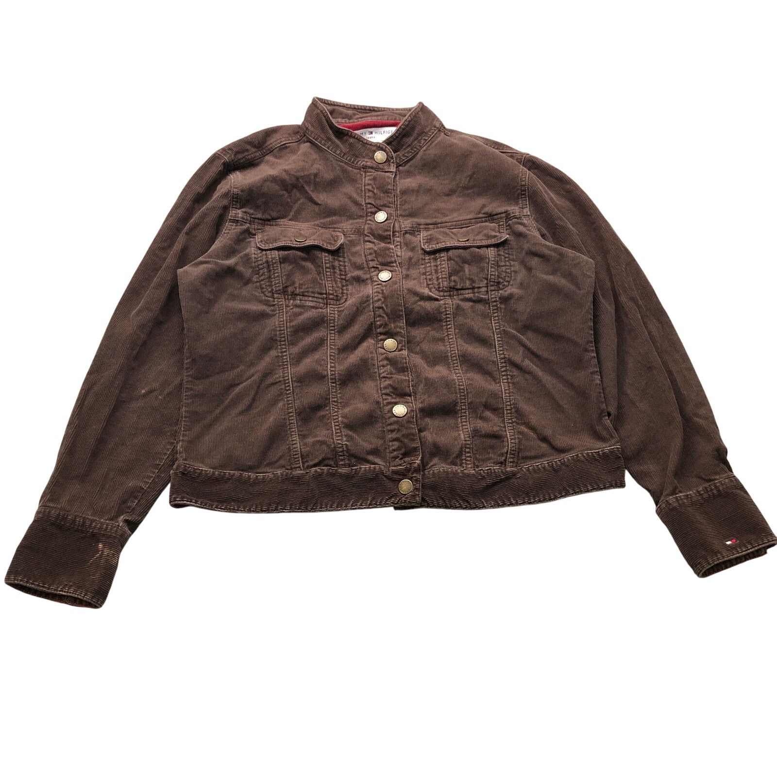 Tommy Hilfiger Tommy Hilfiger Jeans Brown Trucker Jacket Womens XL Brown Size XL / US 12-14 / IT 48-50 - 1 Thumbnail