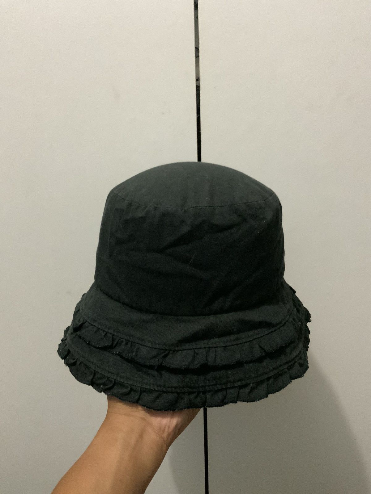 Japanese Brand Namika Design Lace Black Bucket Hat Size ONE SIZE - 2 Thumbnail