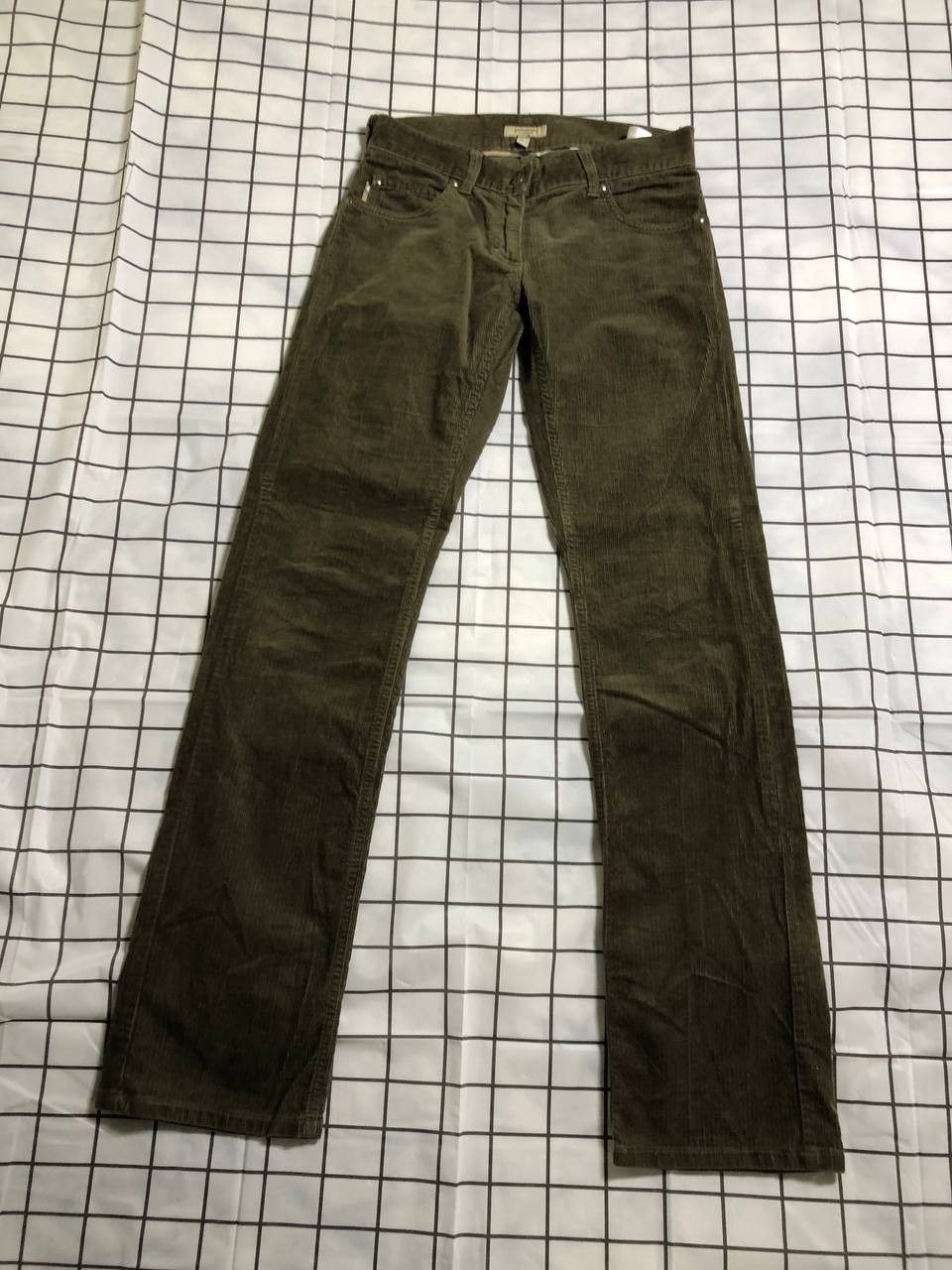 Burberry Corduroy Tan Pants Trousers made in Italy