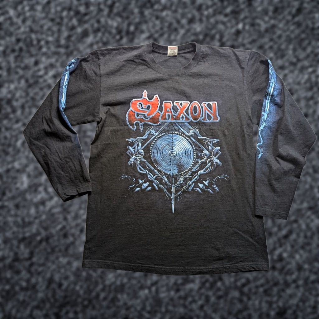 Fruit Of The Loom Saxon World tour 2009 Fruit of the Loom Long Sleeve Shirt Black Mens Size L Size US L / EU 52-54 / 3 - 1 Thumbnail