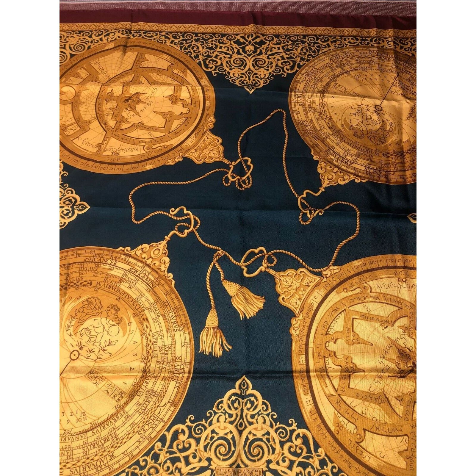 Gianfranco Ferre Gianfranco Ferre Golden astronomical calendar scarf Size ONE SIZE - 4 Thumbnail