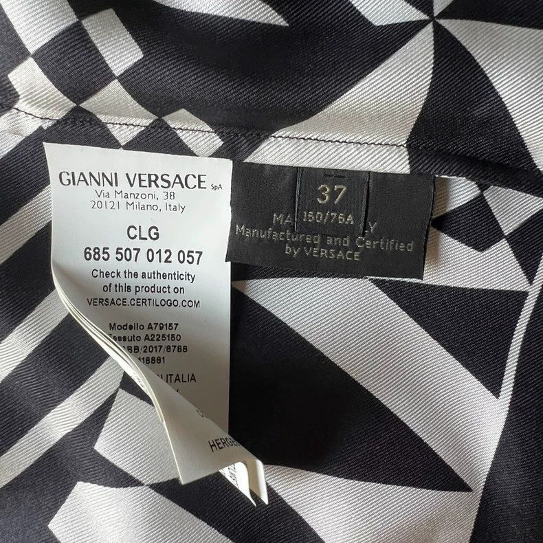 Versace Versace Silk shirt Size US XXS / EU 40 - 3 Thumbnail