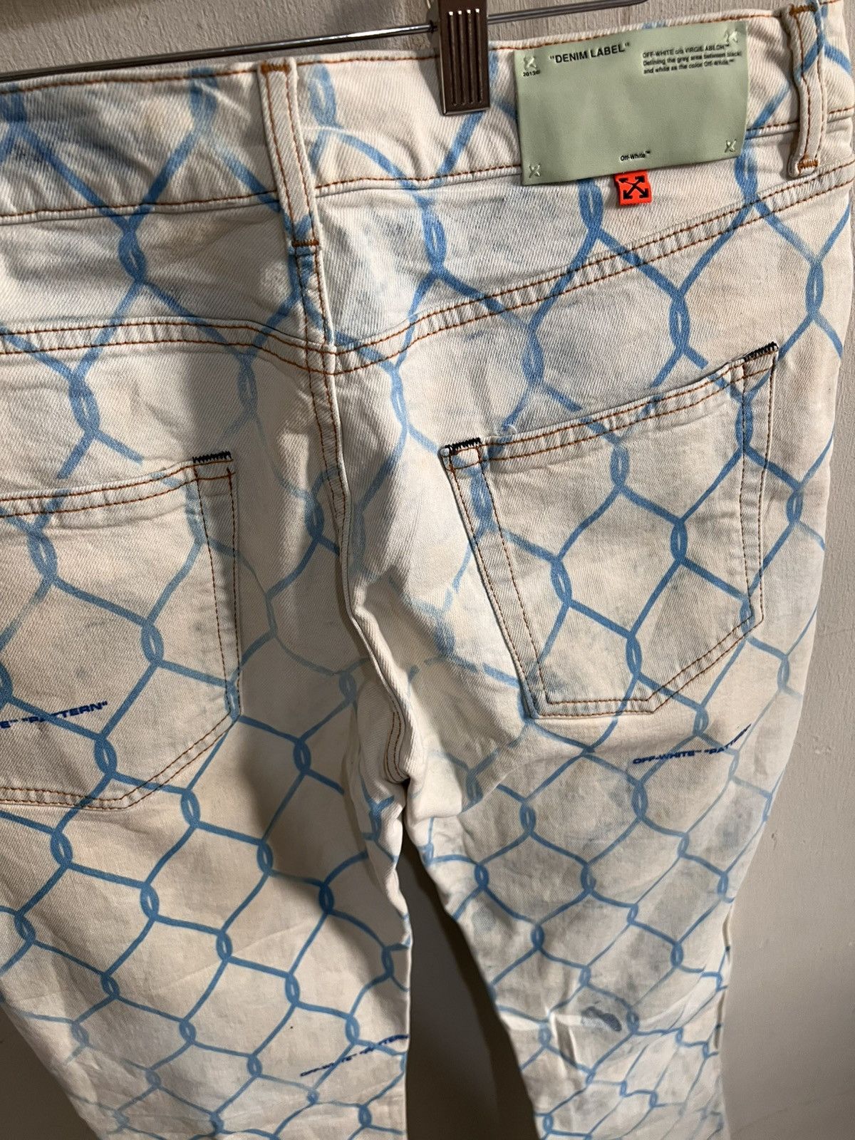 Off-White Off white fence bleached skinny jeans Size US 34 / EU 50 - 12 Thumbnail