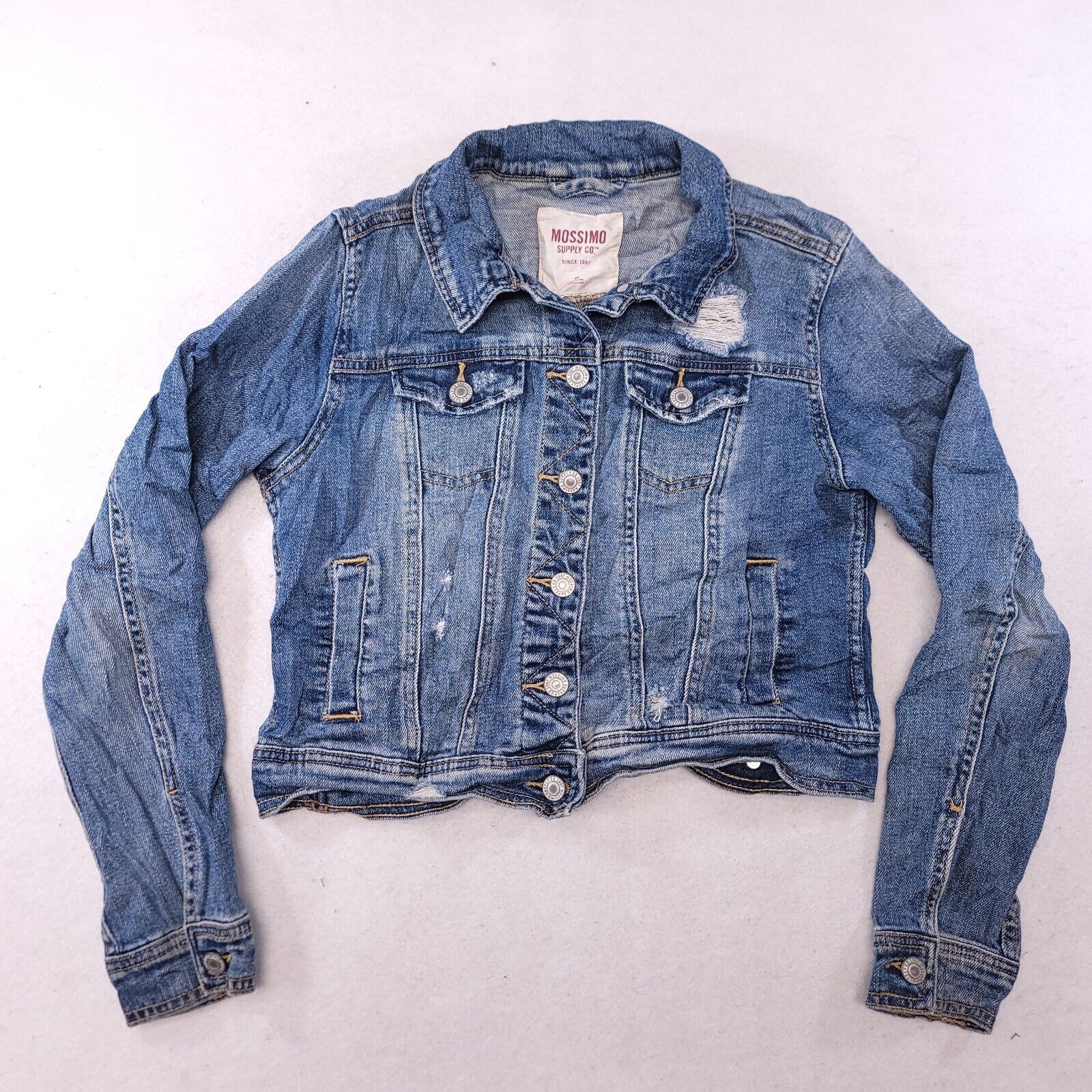 Mossimo Mossimo Casual Button Denim Jean Jacket Womens Size XS Blue Size XS / US 0-2 / IT 36-38 - 2 Thumbnail