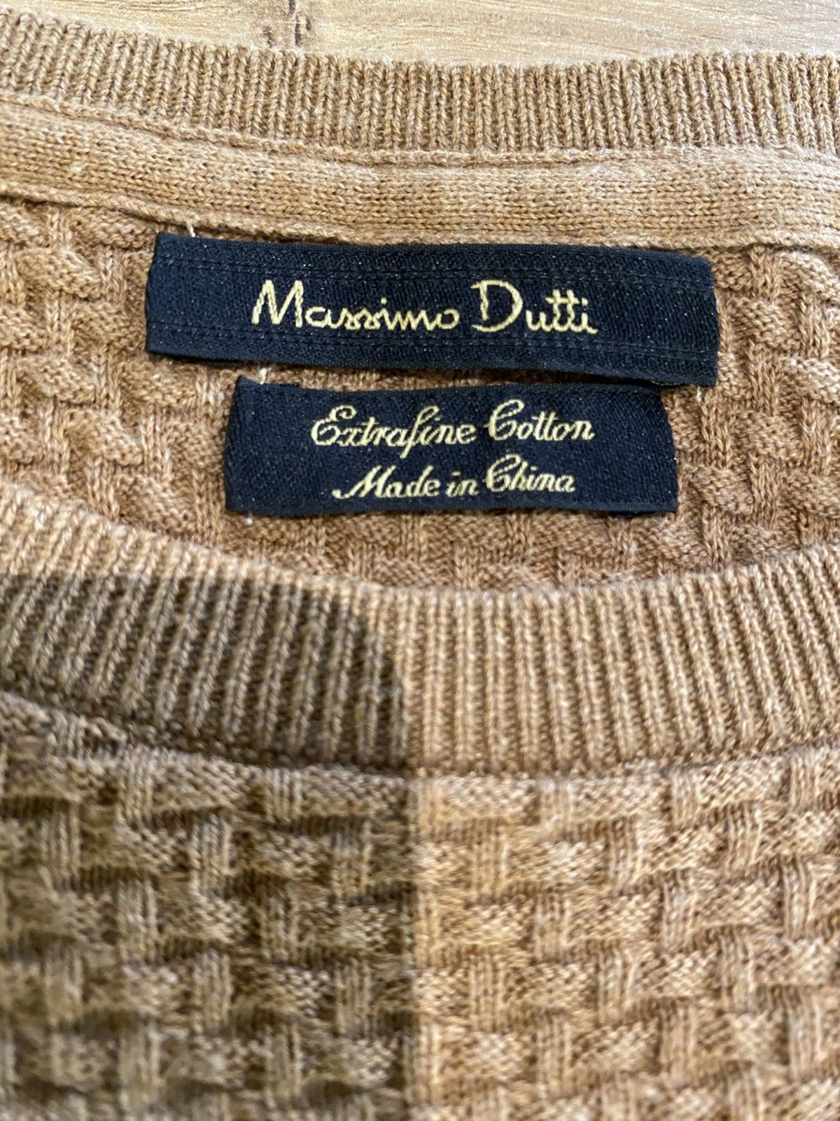 Massimo Dutti Massimo Dutti Textured Knit T-Shirt Size US XL / EU 56 / 4 - 4 Thumbnail