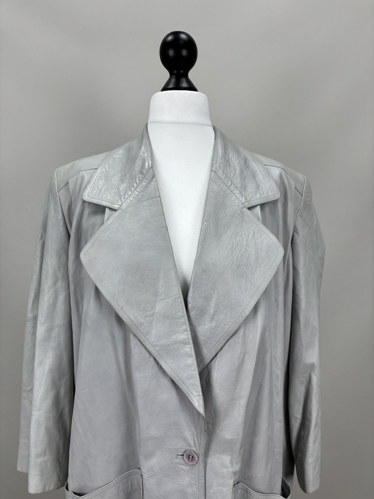 Valentino Womens vintage leather coat jacket Mario Valentino Size L/XL Size L / US 10 / IT 46 - 3 Thumbnail