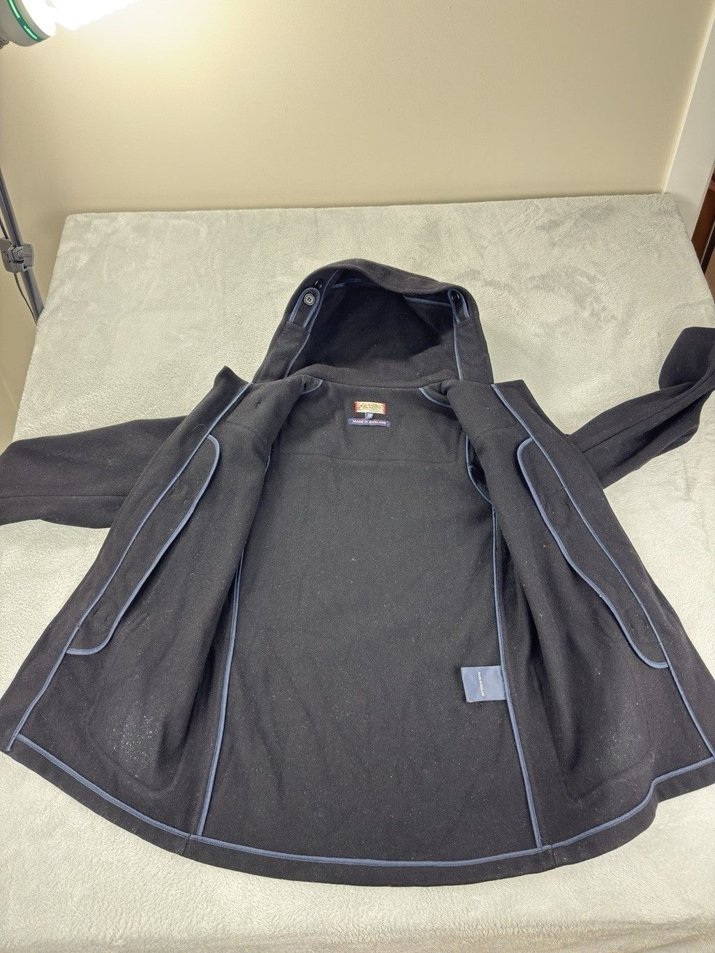 Left Field Nyc Left Field NYC Men's Size 38 Black Wool Duffle Coat Size US M / EU 48-50 / 2 - 8 Thumbnail