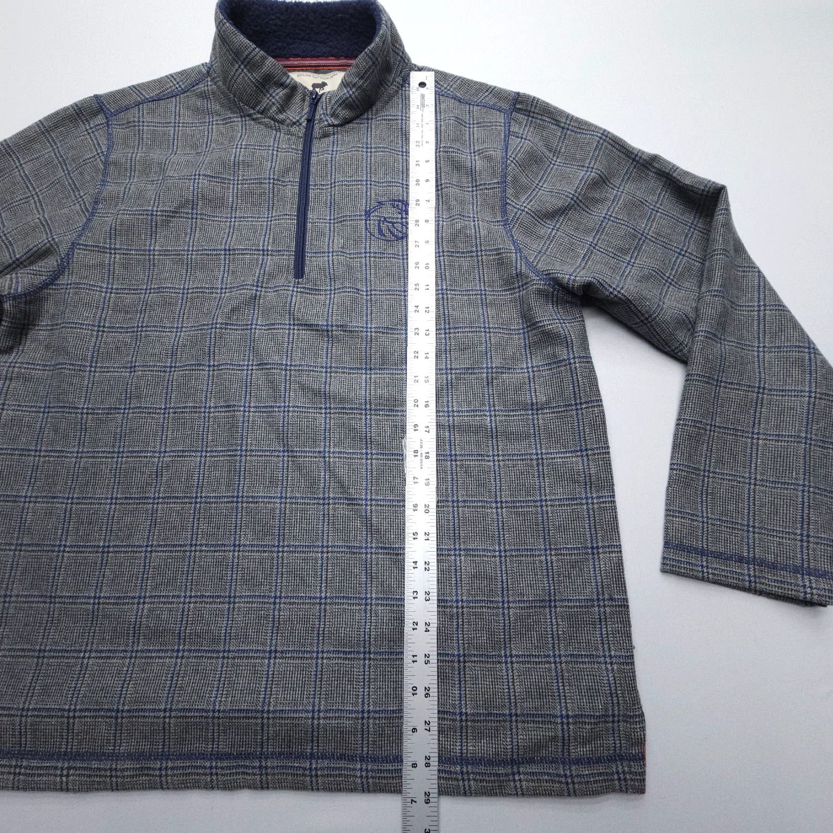 Vintage Genuine Outdoor Gear by Horn Legend Wool Blend 1/4 Zip Jacket Mens Large Gray Plaid Outdoor 1/4 Zip Horn Legend Mens Large Jacket Size US L / EU 52-54 / 3 - 6 Thumbnail