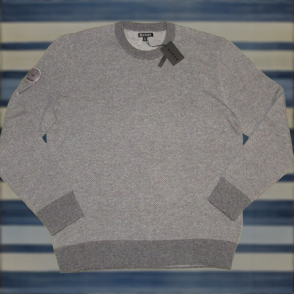 Vintage ASHER Sero Cashmere Wool Herringbone Sweater Pebble Beach XL NWT Mens Pullover XS? Size US XL / EU 56 / 4 - 1 Thumbnail