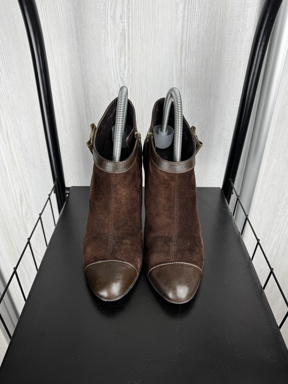 Gucci Gucci Interlocking G Logo Brown Suede Leather Heels Boots Size US 9.5 / IT 39.5 - 6 Thumbnail