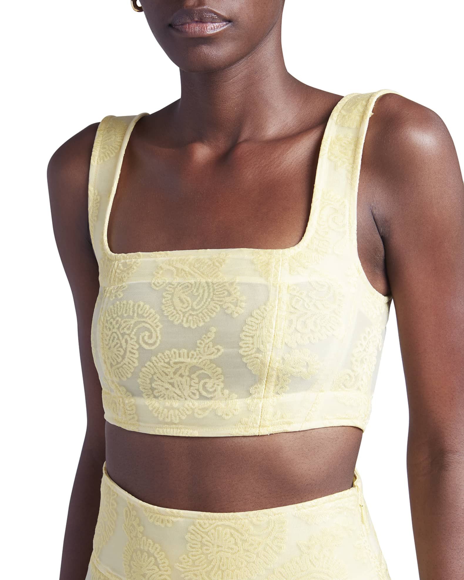 Jil Sander o1y1025 Crop Top in Yellow Size M / US 6-8 / IT 42-44 - 2 Thumbnail