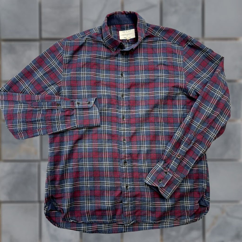 Rag & Bone rag & bone Shirt Mens Medium Plaid Flannel Button-Down Tailored Workwear Size US M / EU 48-50 / 2 - 1 Thumbnail