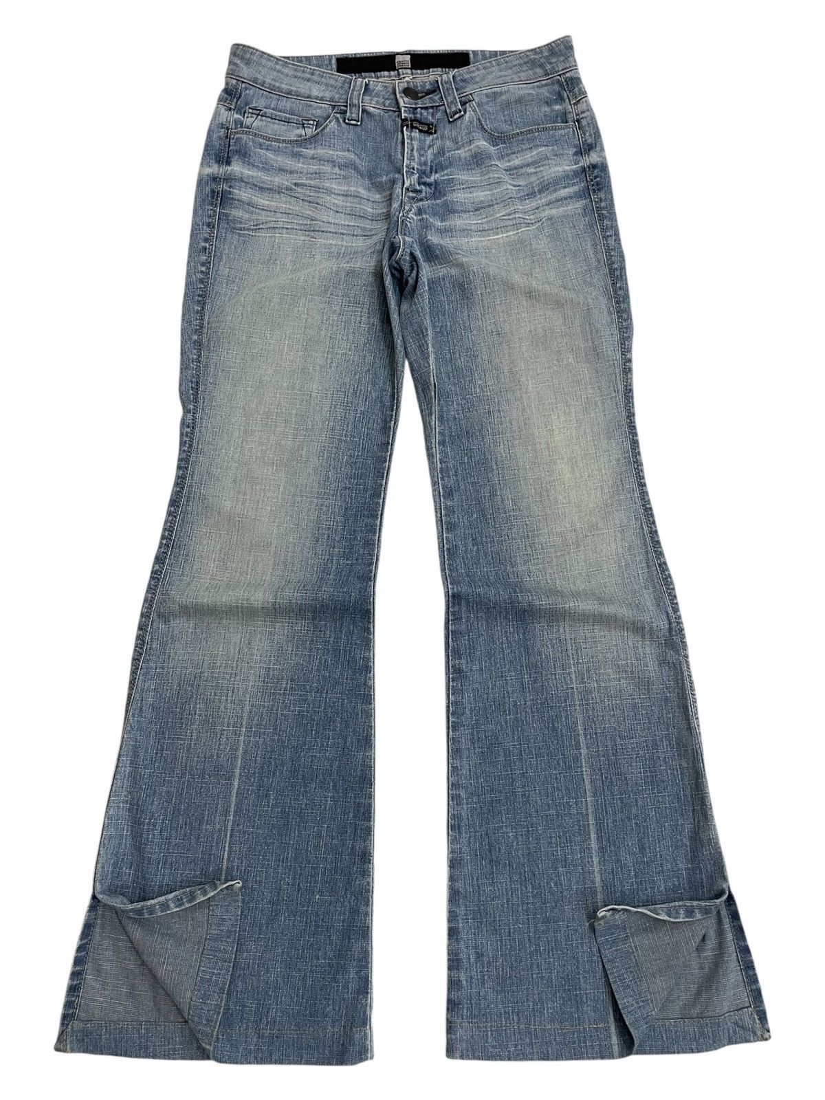 Designer Marithe Francois Girbaud Flare Denim Pants Size US 27 - 2 Thumbnail