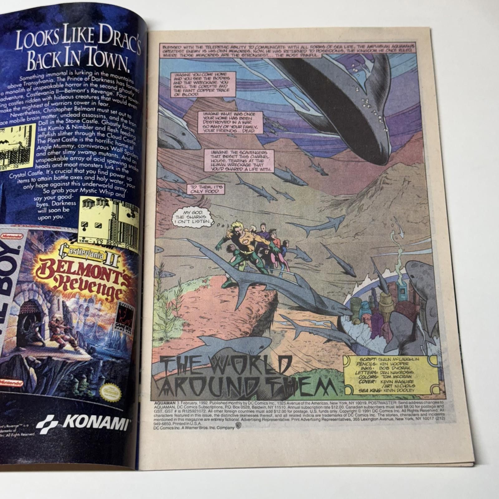 DC Comics DC Comics Aquaman #3 February 1992 Comic Book Size ONE SIZE - 6 Thumbnail