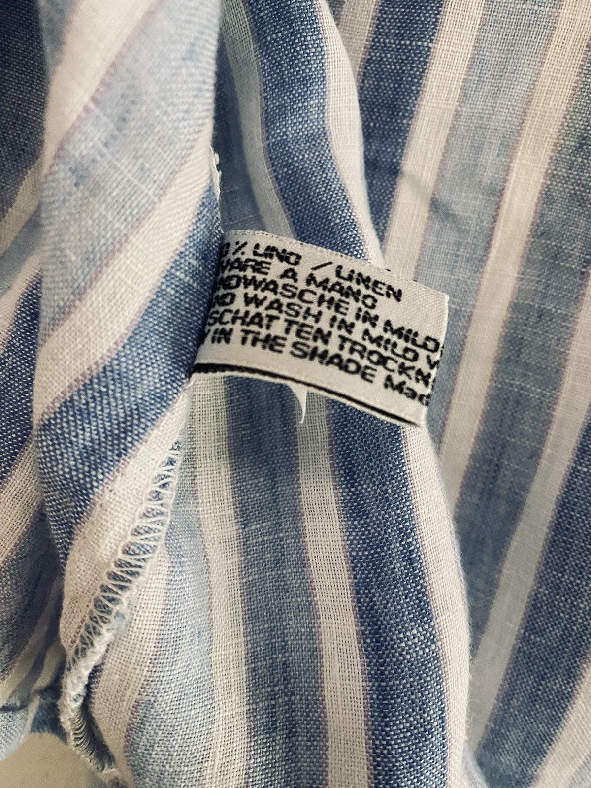 Other Sartoria Saracena Blue Beach Striped 100% Italian Linen XL Size US XL / EU 56 / 4 - 8 Thumbnail