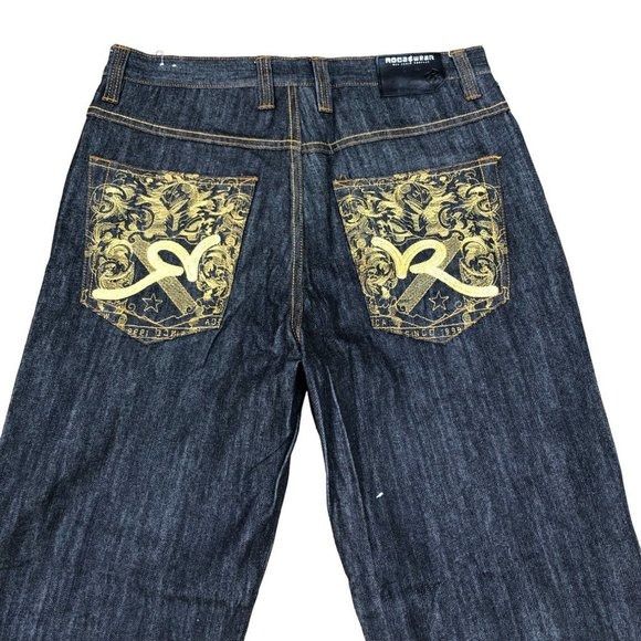 Rocawear Vintage Rocawear Embroidered Jeans Size 34 'Yellow R' Size US 34 / EU 50 - 3 Thumbnail