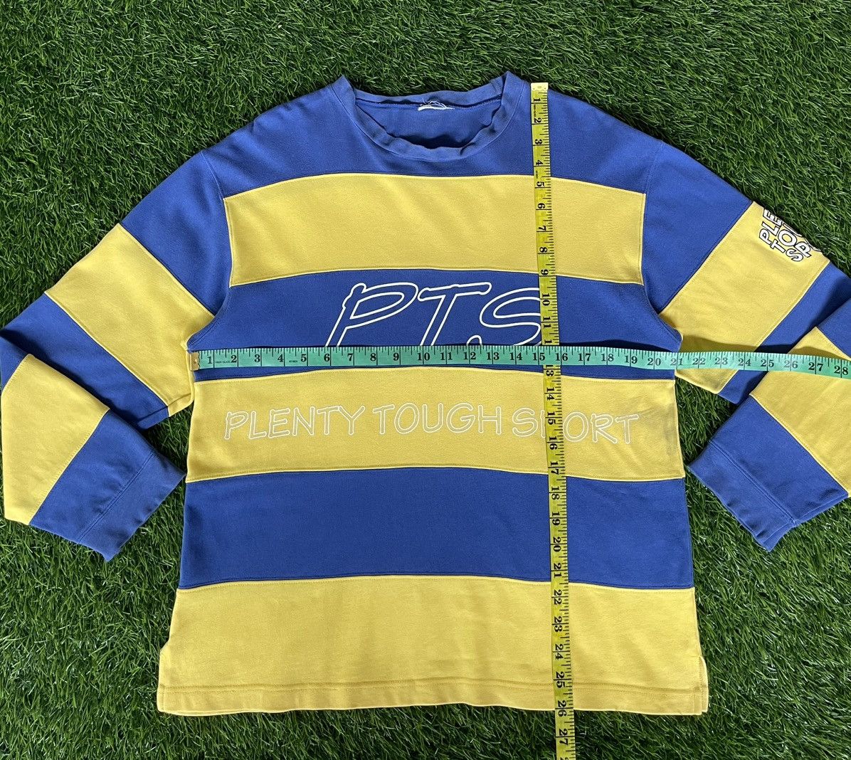 OVER THE STRiPES Vintage’90s🔥PLENTY TOUCH SPORT🔥Big Logo Spellout Striped Size US L / EU 52-54 / 3 - 11 Thumbnail