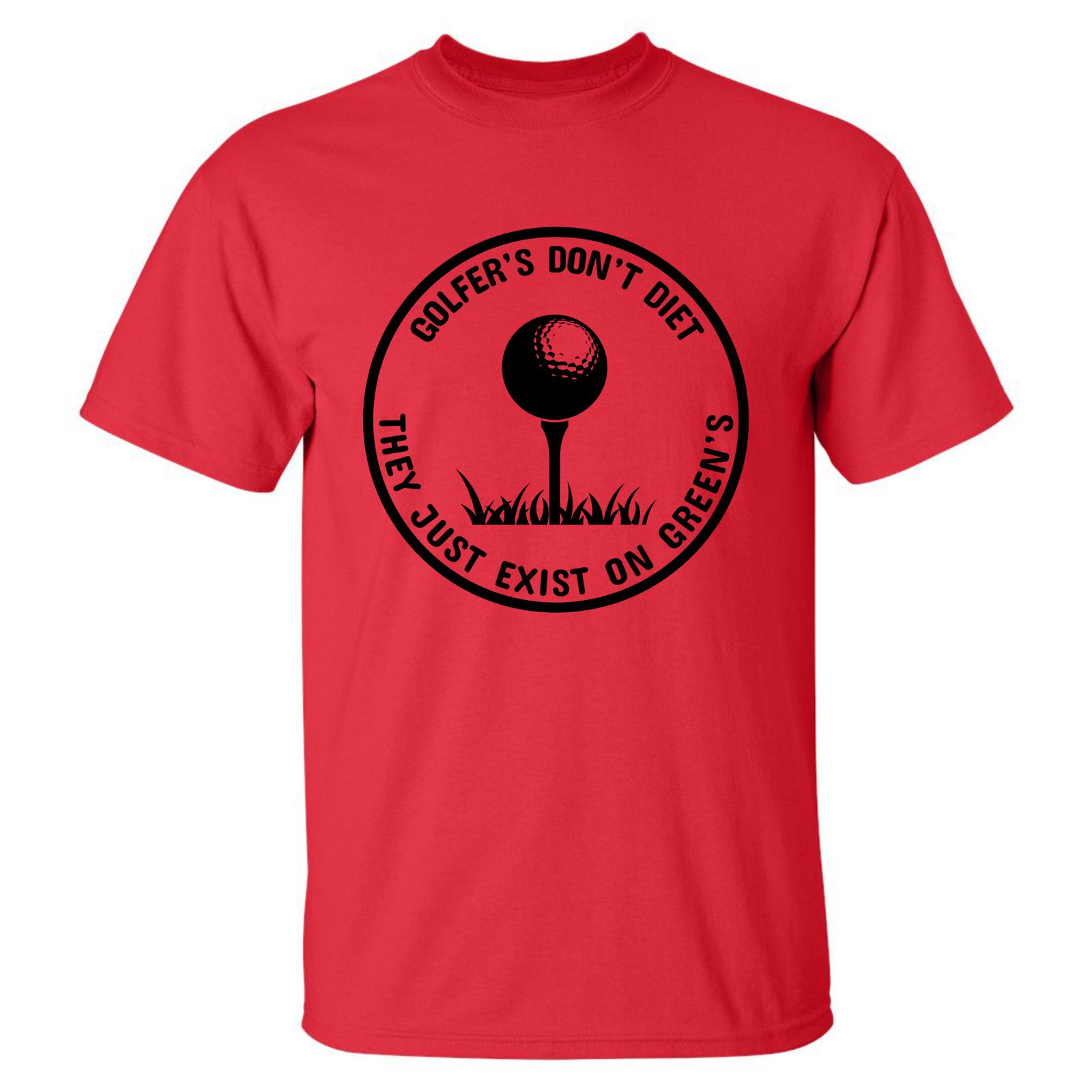 Gildan Golfers Dont Diet On Greens Funny Golfing Tee T-Shirt Size US L / EU 52-54 / 3 - 25 Thumbnail