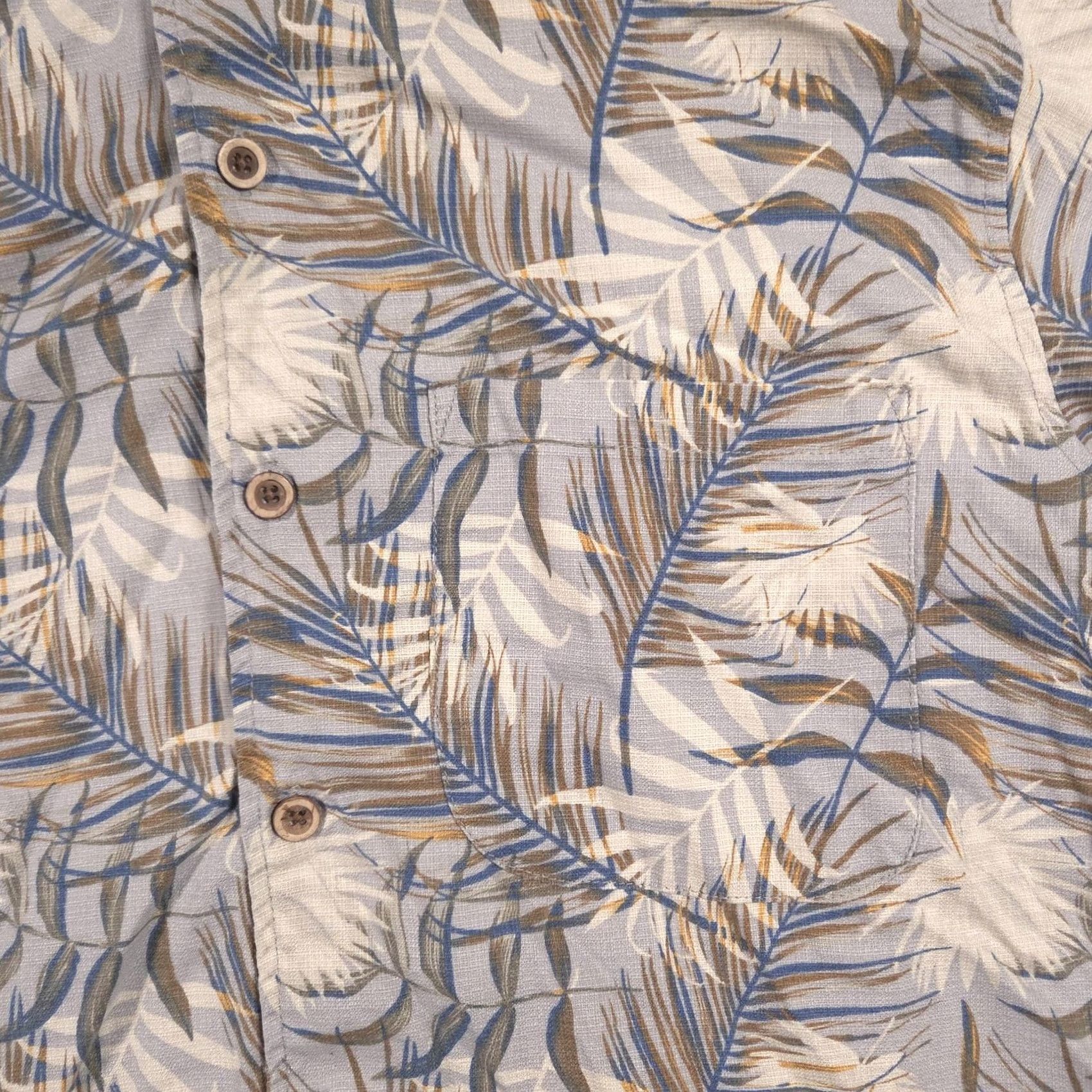 Pronto Uomo Pronto Uomo Shirt Mens M Gray Hawaiian Silk Blend Button Front Short Sleeve Size US M / EU 48-50 / 2 - 4 Thumbnail