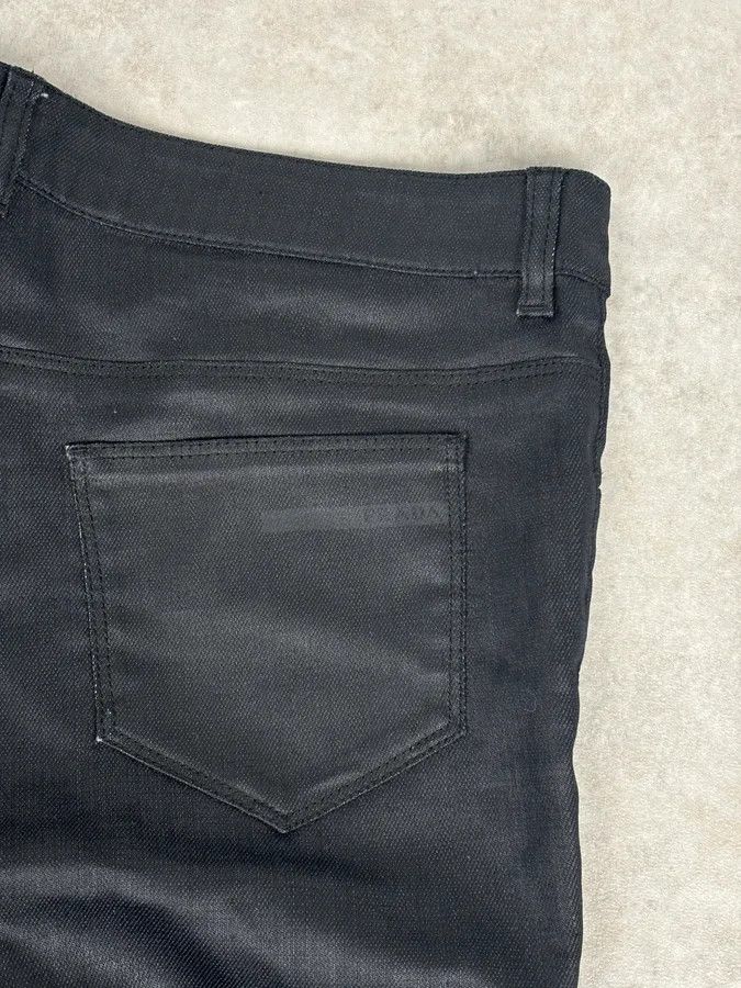 Prada AW2009 Prada Black Slim Waxed Effect Denim Jeans Size US 32 / EU 48 - 8 Thumbnail