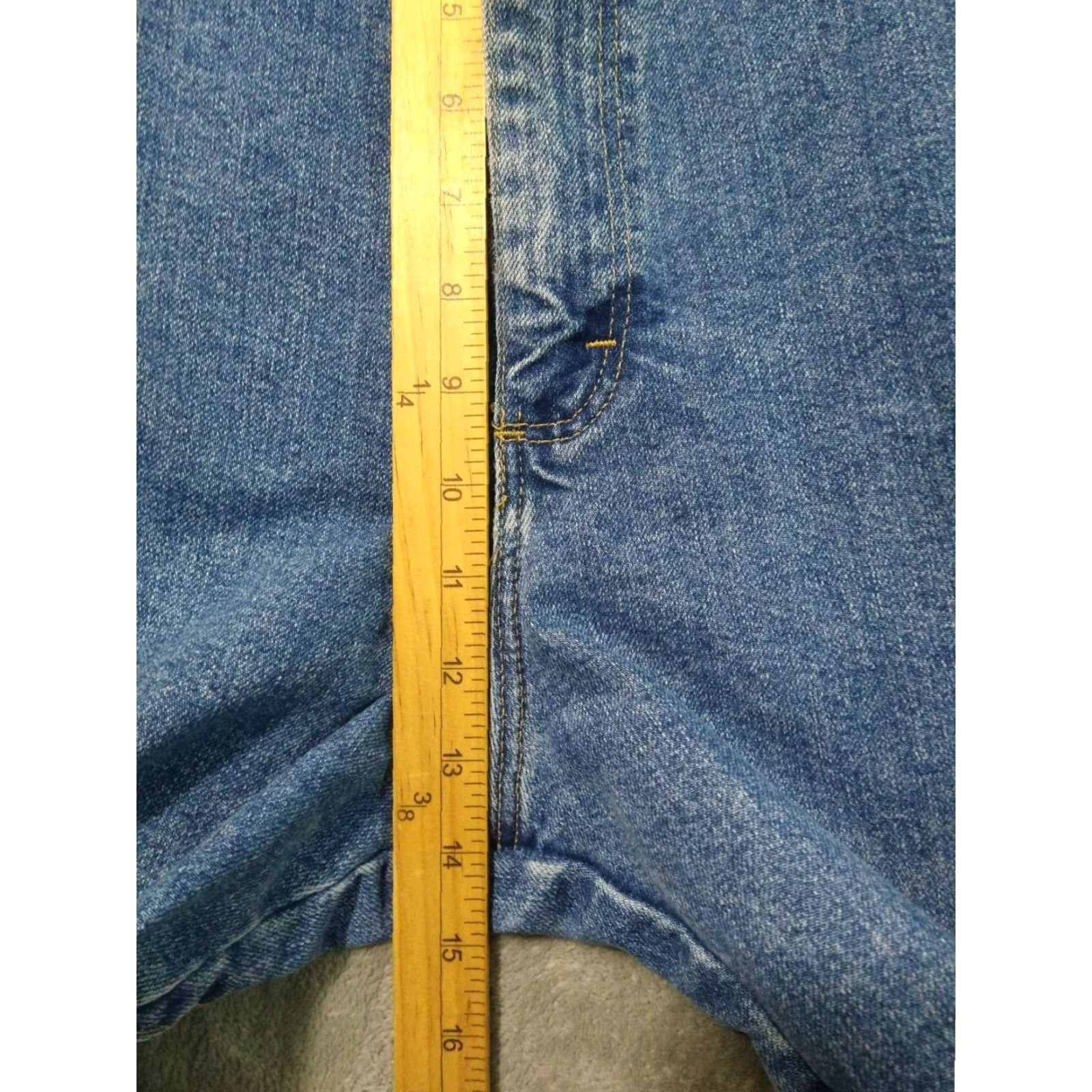 Wrangler Wrangler Jeans Mens Relaxed Fit 40x32 Blue Denim High Rise Riggs Workwear Cowboy 5-Pocket Logo Mens Size US 40 / EU 56 - 4 Thumbnail