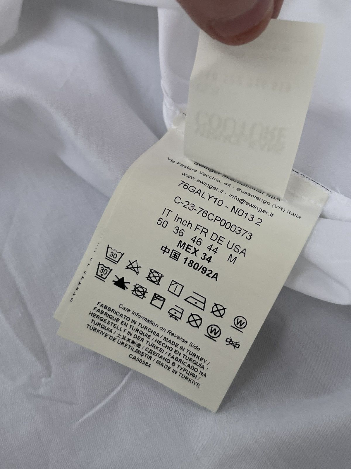 Versace !DS! SS23 Versace Logo Oversized White Shirt Size US M / EU 48-50 / 2 - 22 Thumbnail