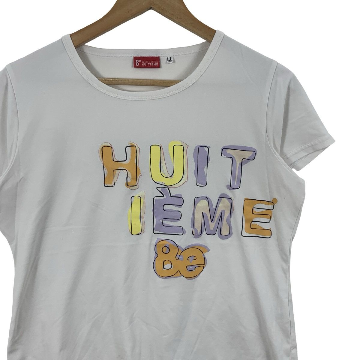 Other 8e HUITIÉME Multicolor Typographic Design Tee Shirt Top Size US L / EU 52-54 / 3 - 5 Thumbnail