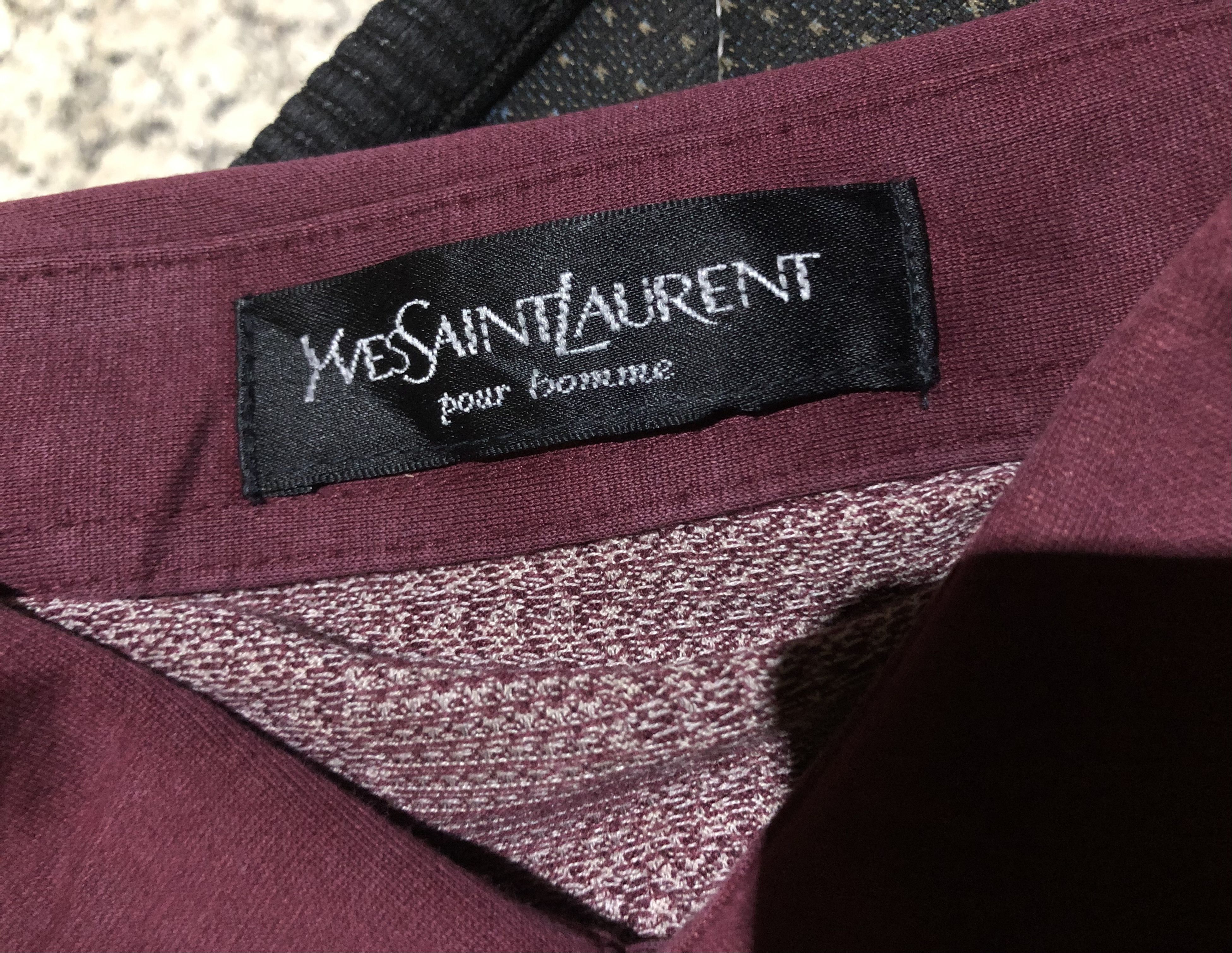 Yves Saint Laurent Vintage Yves Saint Laurent Pour Homme Houndstooth Knit Polo Size US M / EU 48-50 / 2 - 7 Thumbnail