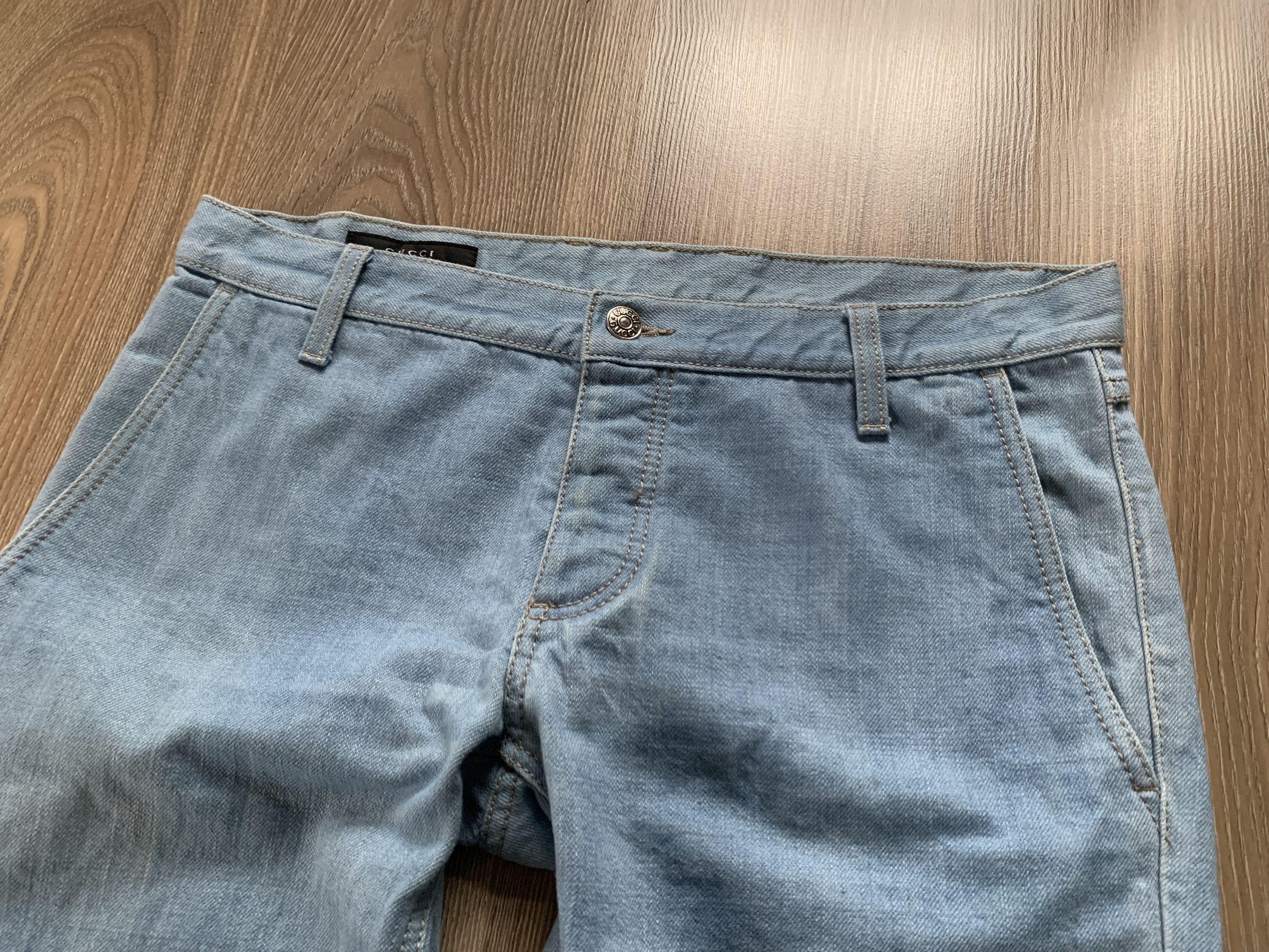 Gucci × Vintage Gucci Light Blue Skinny Jeans Size US 32 / EU 48 - 4 Thumbnail
