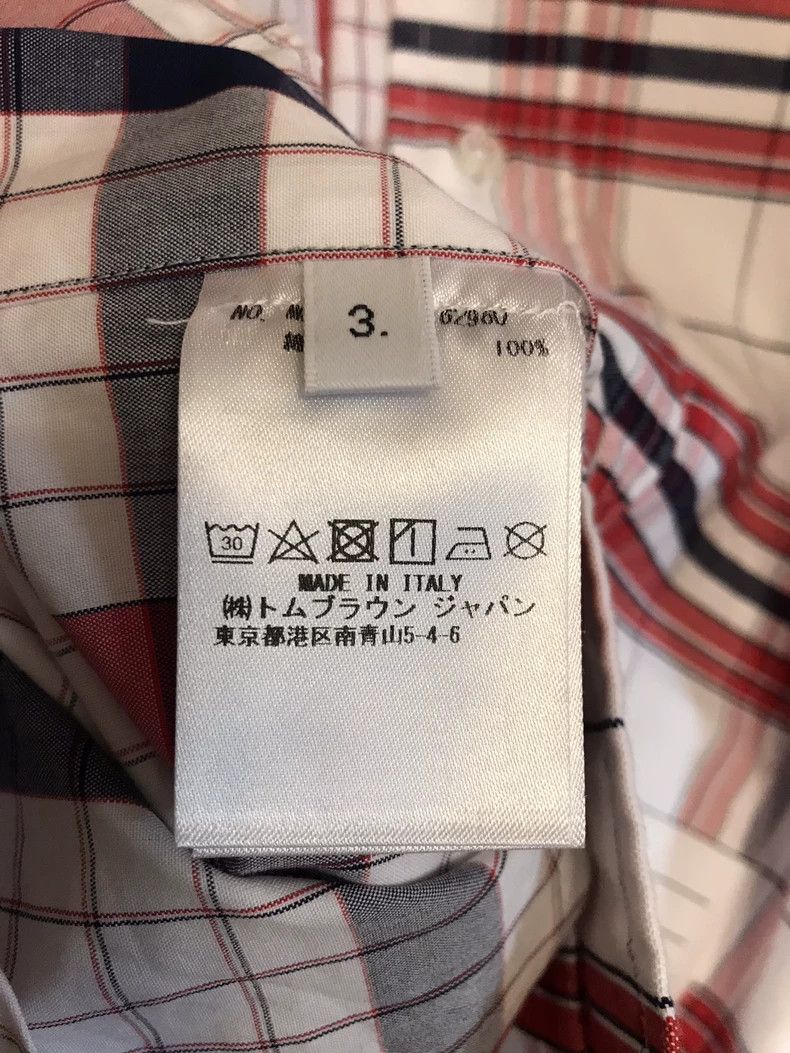Thom Browne Thom Browne size3 Checkered patchwork asymmetrical shirt Size US L / EU 52-54 / 3 - 5 Thumbnail