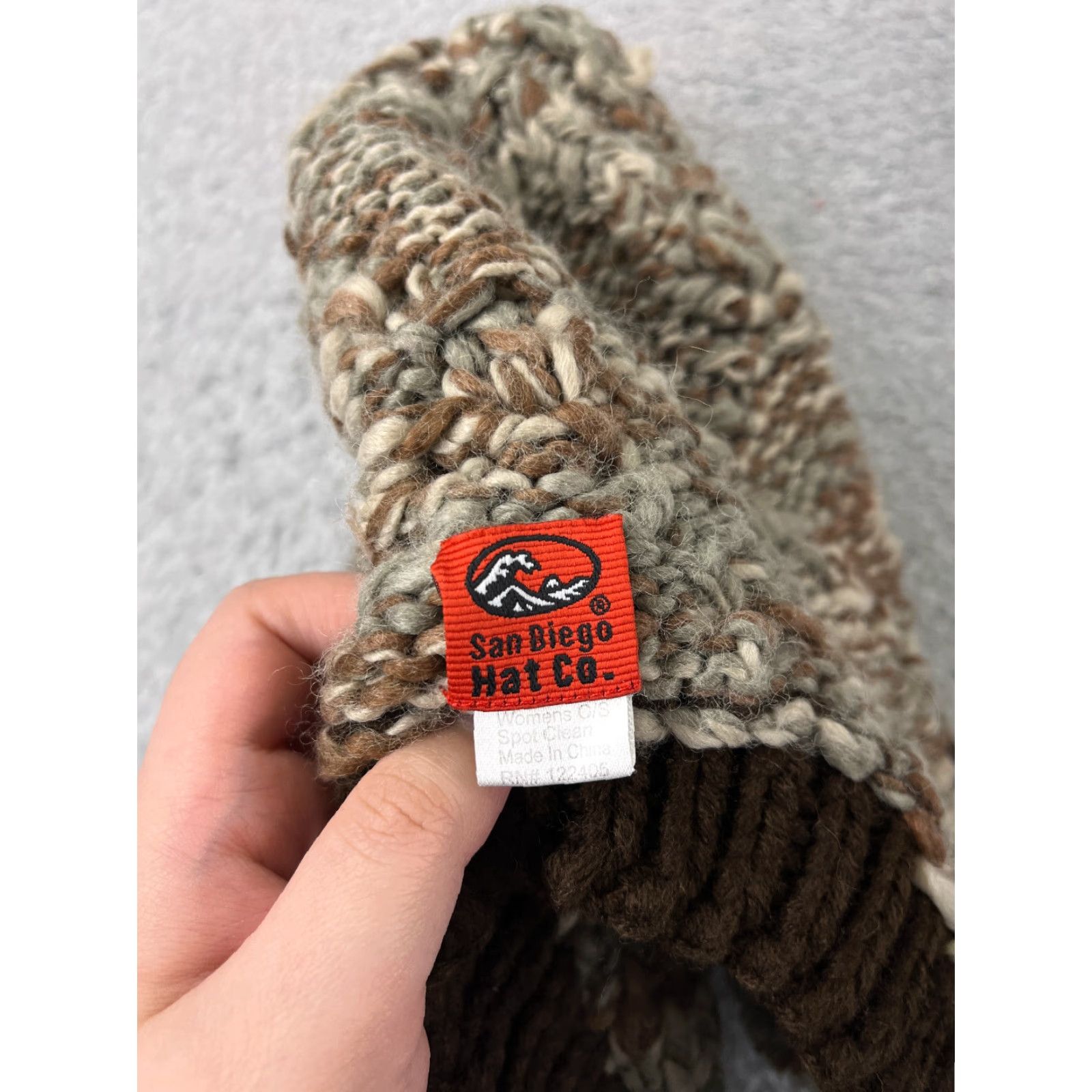 Vintage San Diego Hat Co Beanie Hat Womens One Size Brown Ear Flaps Wool Acrylic Blend Size ONE SIZE - 6 Thumbnail
