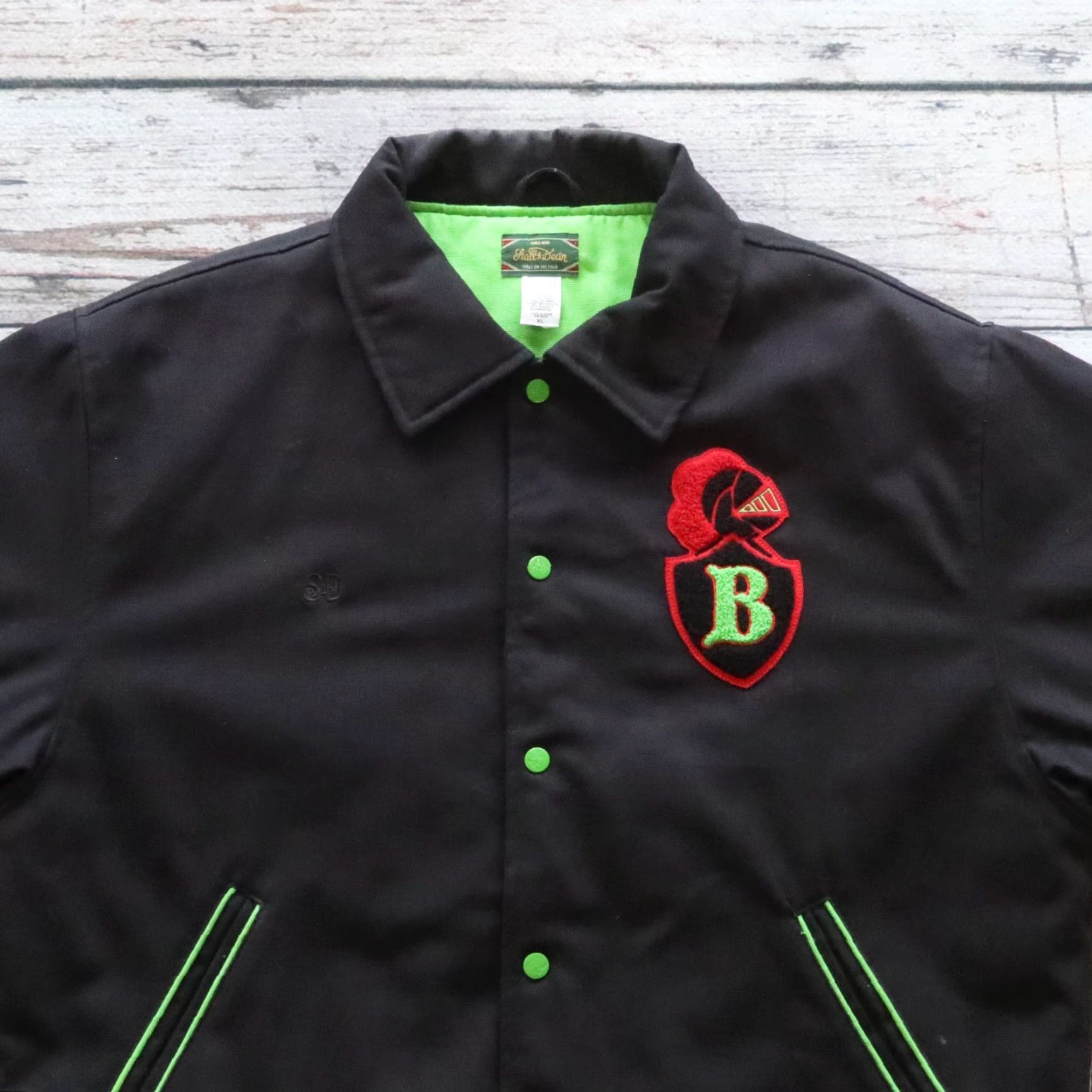 Vintage VINTAGE Stall & Dean Knights Jacket Mens XL Black Bomber Jacket Size US XL / EU 56 / 4 - 2 Thumbnail