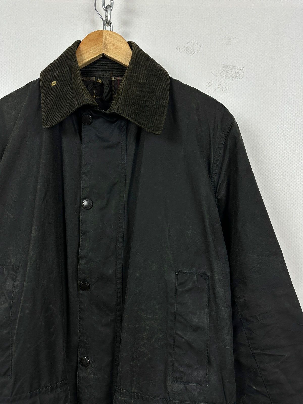 Barbour Vintage Barbour Border Waxed Coat Jacket Made in England Size US S / EU 44-46 / 1 - 7 Thumbnail
