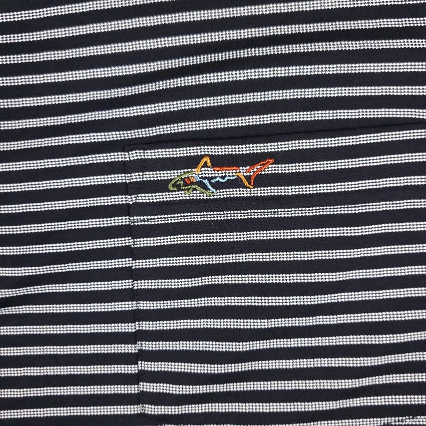 Vintage Greg Norman Polo Shirt Mens 2XL Black Striped Shark Golf Casual Short Sleeve Polo Shirt Size US XXL / EU 58 / 5 - 2 Thumbnail