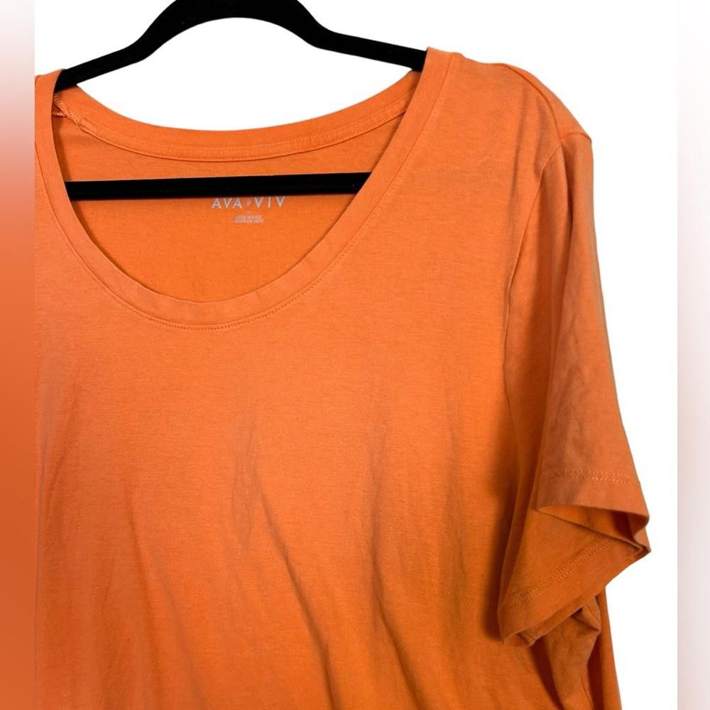 Designer Ava & Viv l Orange Basic Tee 1X Size XL / US 12-14 / IT 48-50 - 2 Thumbnail