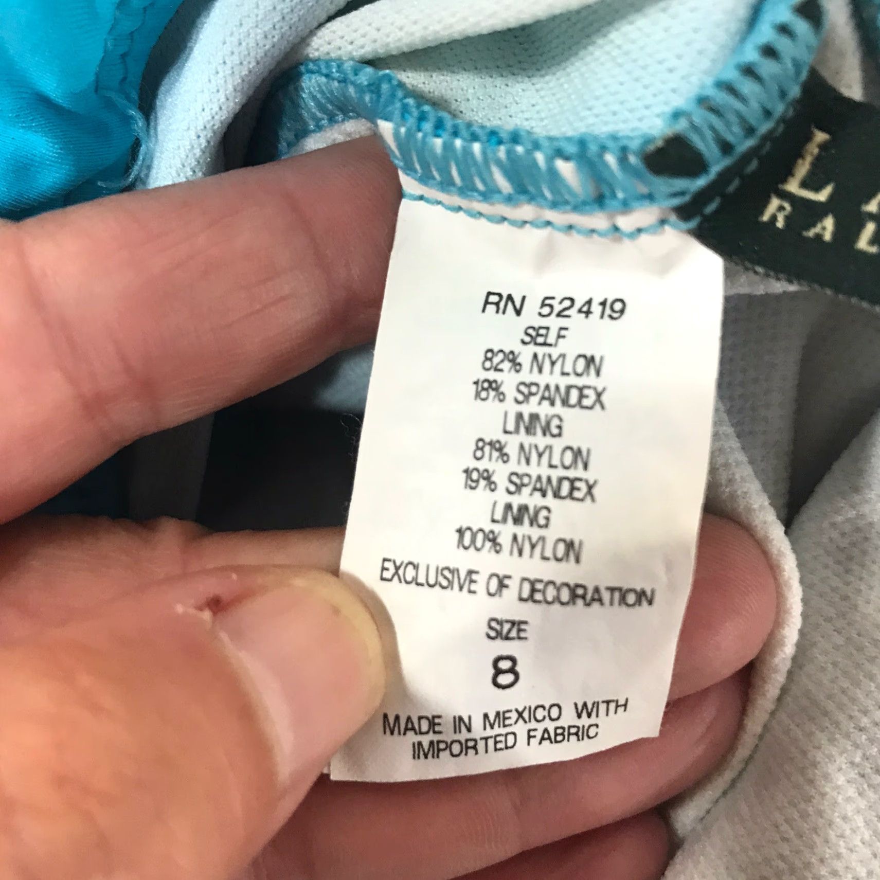 Ralph Lauren RALPH LAUREN Blue Halter One Piece Swimsuit Womens Size 8 Size ONE SIZE - 5 Thumbnail