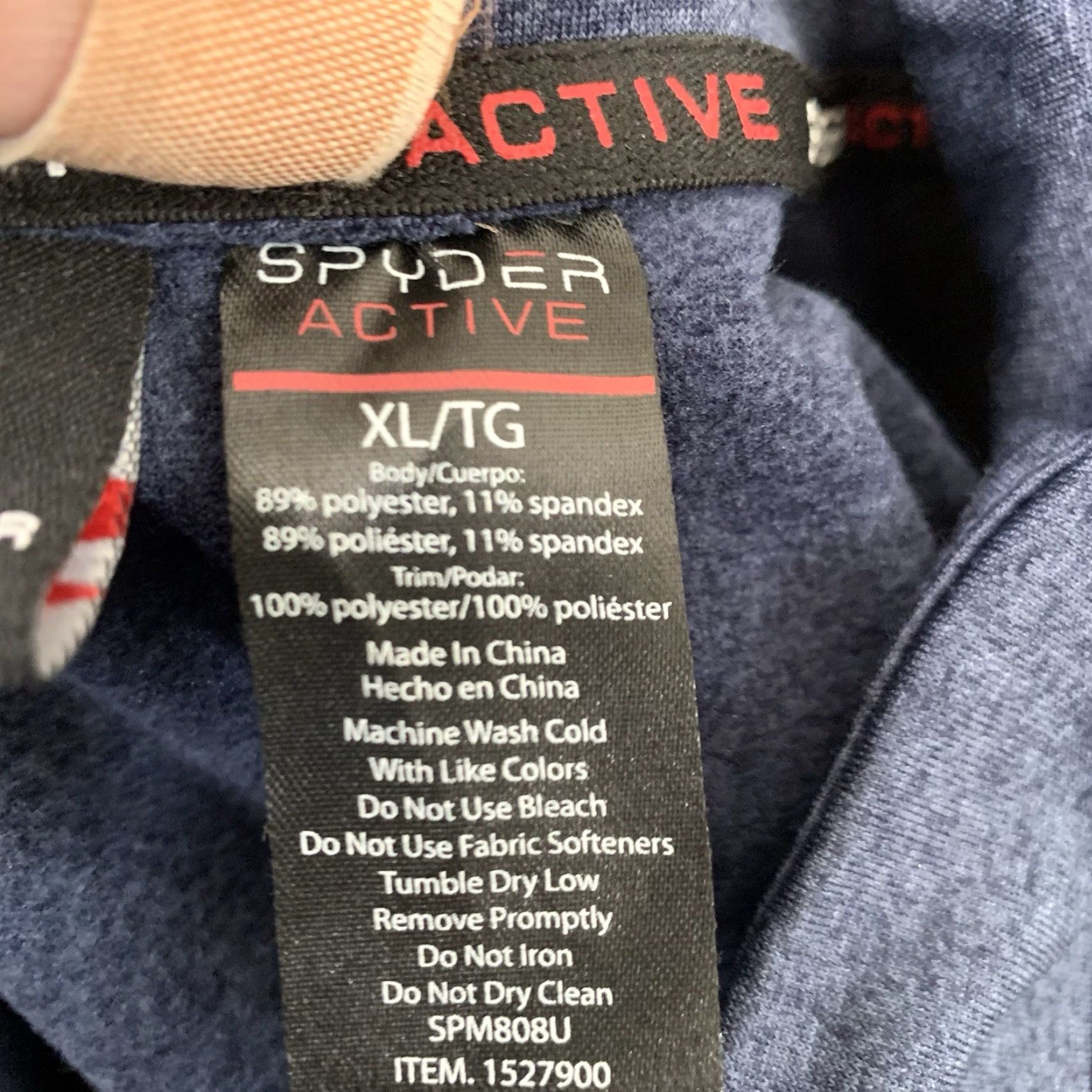 Spyder Spyder Mens Pullover 1/4 Zip XL Blue Black Logo Embroidered Activewear Shirt Long Sleeve Sports Outdoor Casual pullover Size US XL / EU 56 / 4 - 4 Thumbnail
