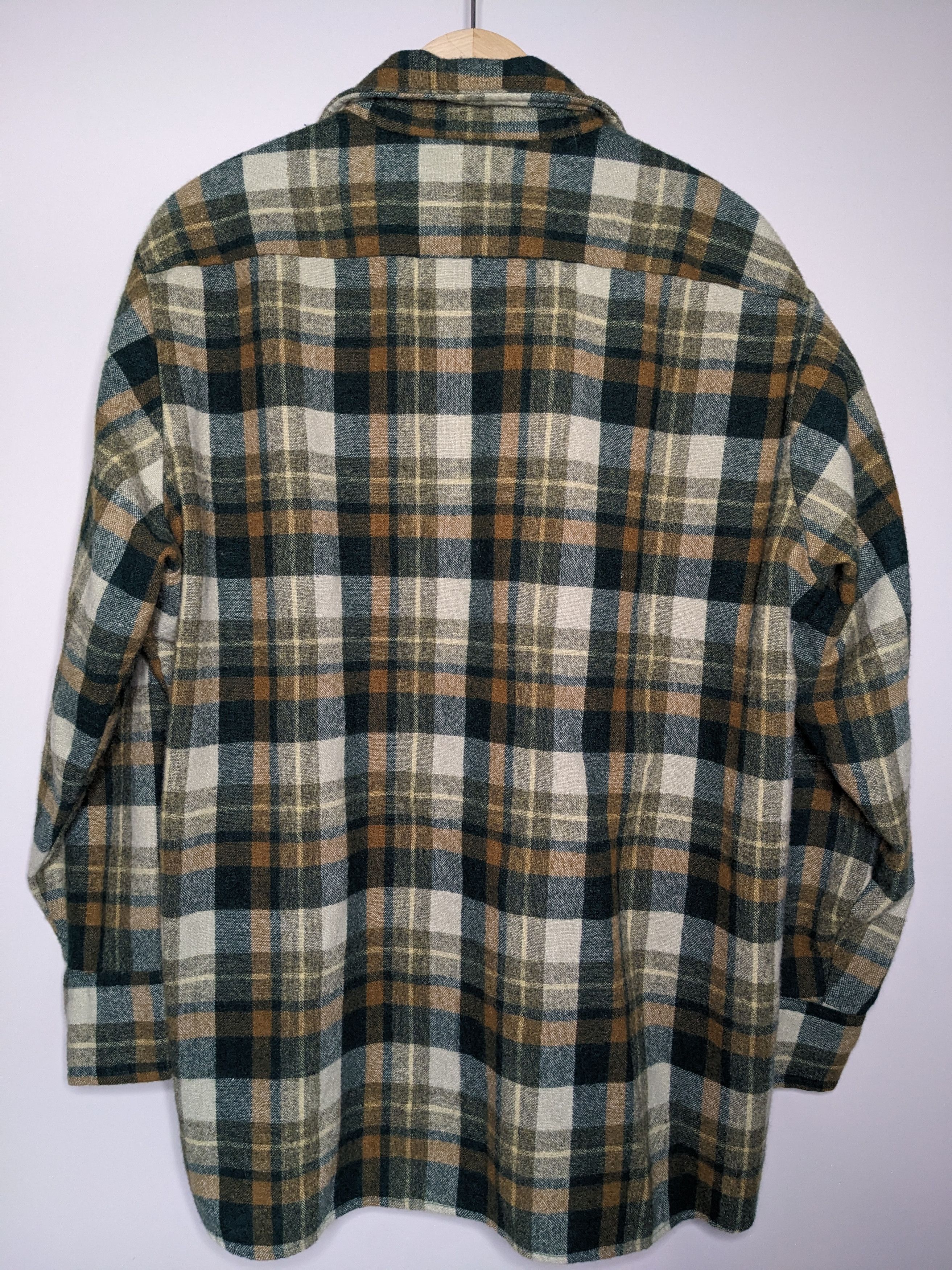 Vintage VTG 80s Tartan Plaid Flannel Shirt Wool XL Korea Workwear Size US XL / EU 56 / 4 - 6 Thumbnail